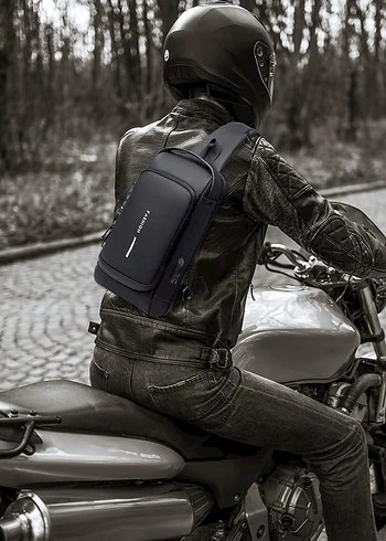 FASHION ÇOK FOKSİYONLU SU GEÇİRMEZ USB ŞARJLI ÇANTA - Görsel 7