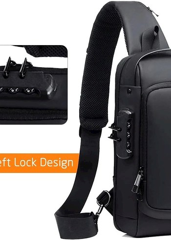 FASHION ÇOK FOKSİYONLU SU GEÇİRMEZ USB ŞARJLI ÇANTA - Görsel 4