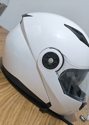 Beyaz Şeffaf Vizörlü Motosiklet Kaskı - Görsel 6