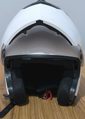 Beyaz Şeffaf Vizörlü Motosiklet Kaskı - Görsel 2