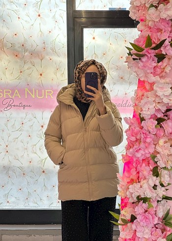 Bej Kadın  Kış Montu - Görsel 2