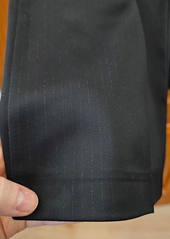 Kadın siyah saten Kumaş Pantolon - Görsel 2