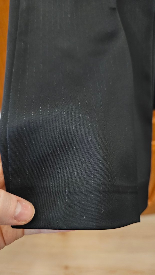 Kadın siyah saten Kumaş Pantolon - Görsel 2