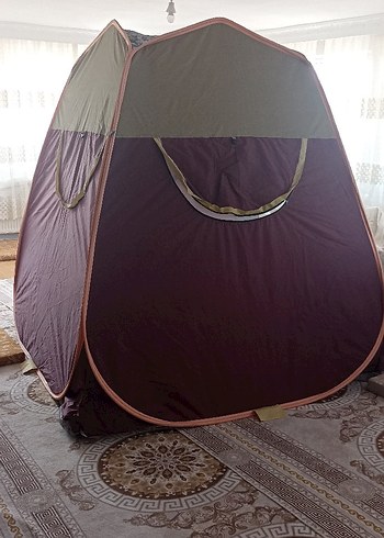 koyu kahve rengi çadır - Görsel 2