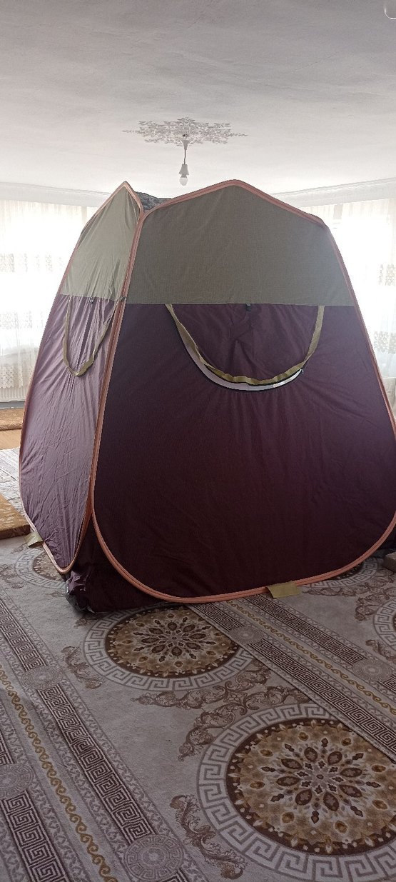 koyu kahve rengi çadır - Görsel 3