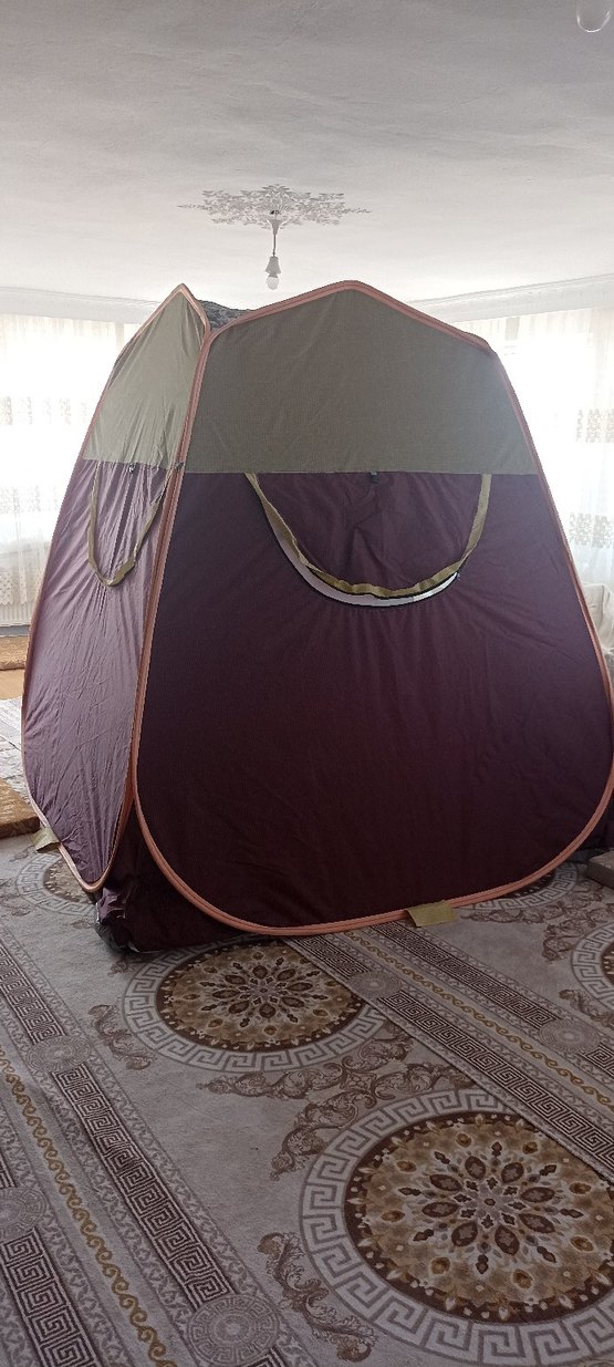 koyu kahve rengi çadır - Görsel 2