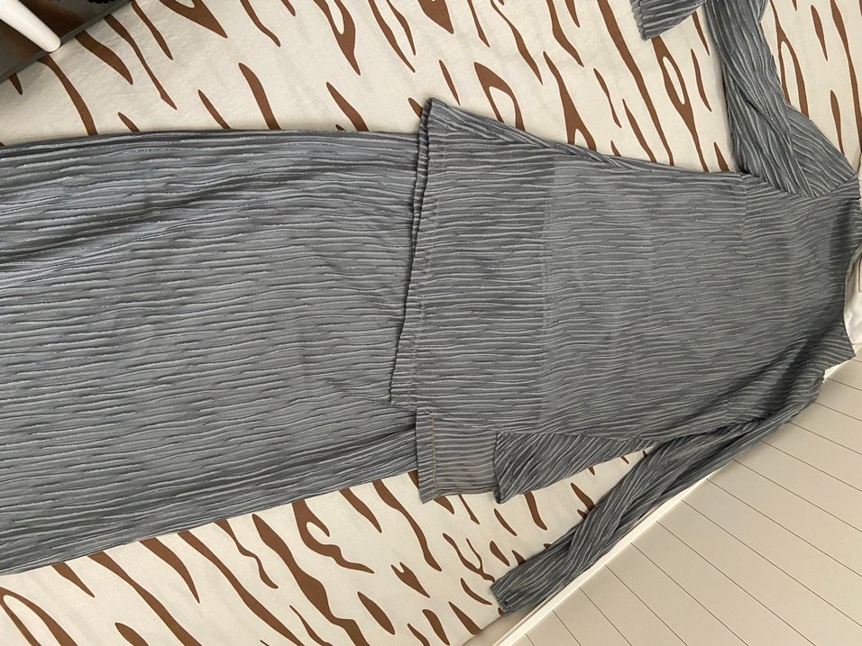 Gri pullu etle gömlek takım - Görsel 3