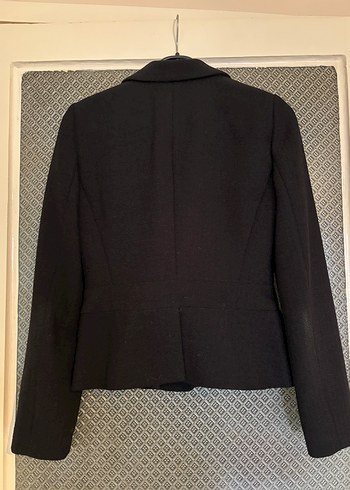 Düğmeli Siyah Kadın Blazer Ceket - Görsel 2