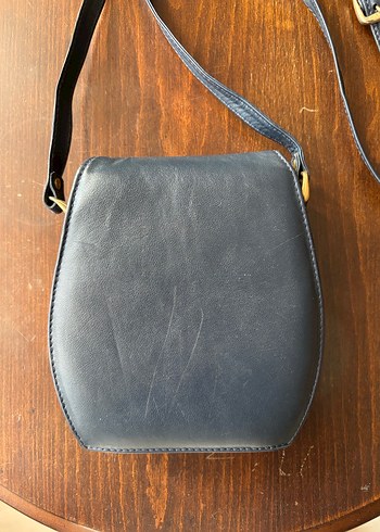 Klasik Lacivert Deri Kadın Çanta - Görsel 2