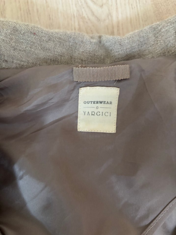 Bej Kemerli Midi Kadın Kaban - Görsel 5