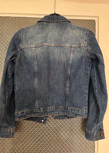 Düğmeli Mavi Kadın Denim Ceket - Görsel 2