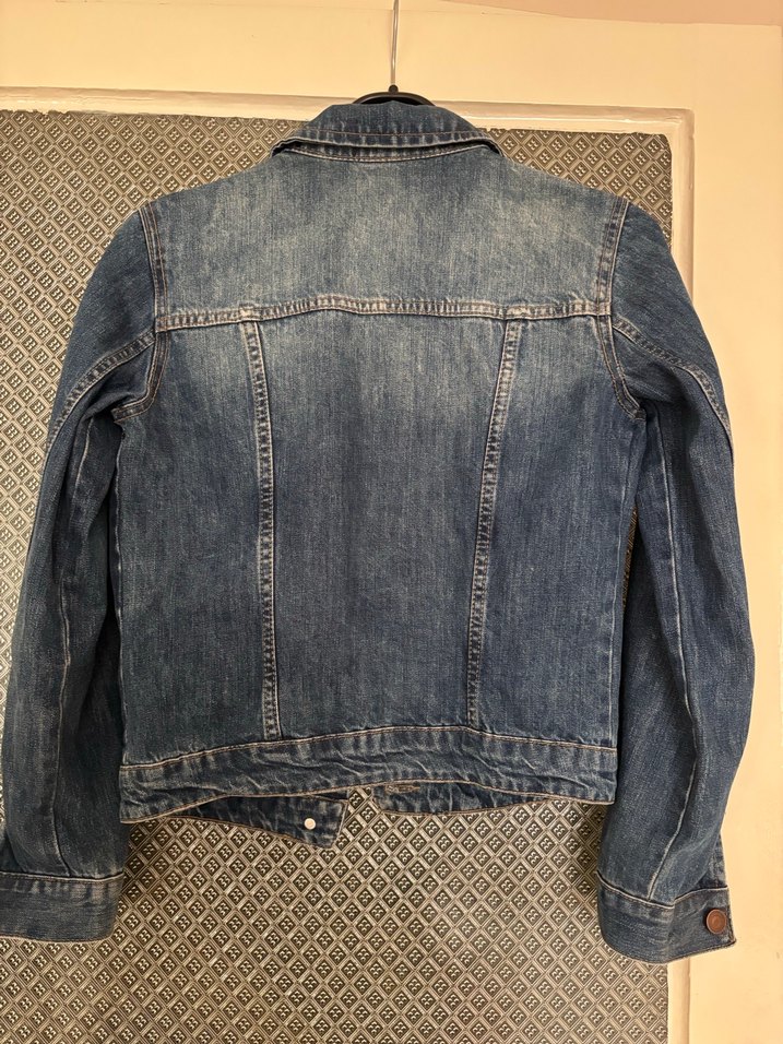 Düğmeli Mavi Kadın Denim Ceket - Görsel 2