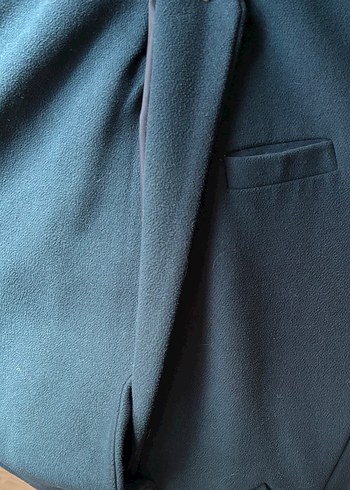 Petrol Yeşili Tek Düğmeli Kaban - Görsel 5