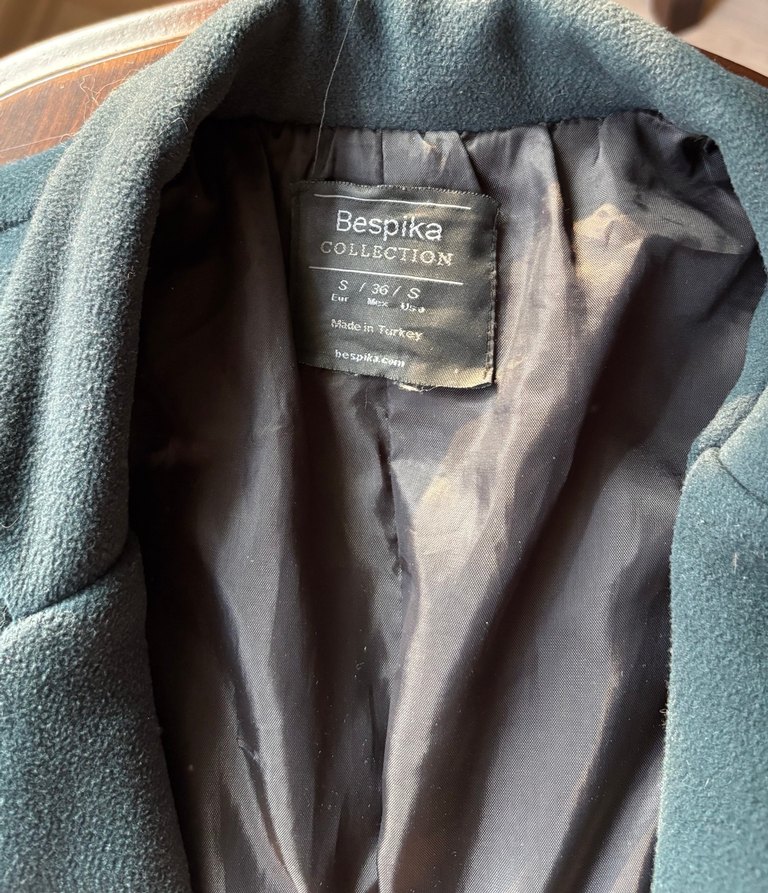 Petrol Yeşili Tek Düğmeli Kaban - Görsel 4