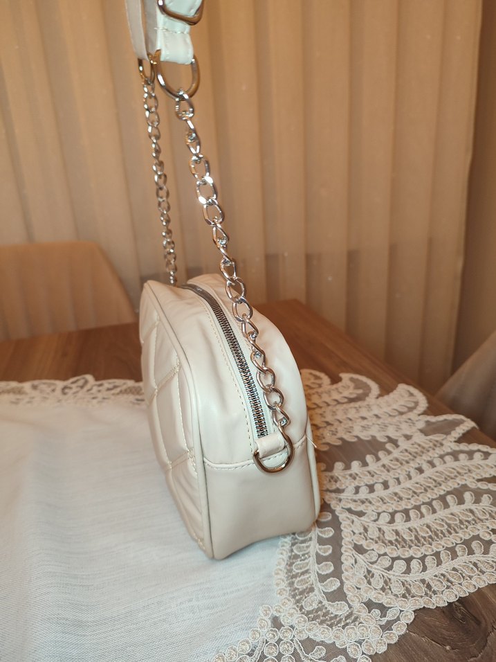 DeFacto Bej Deri Kadın Omuz Çantası askılı - Görsel 3