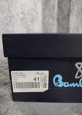 Bambi 41 Siyah Erkek Deri bot ayakkabı - Görsel 5