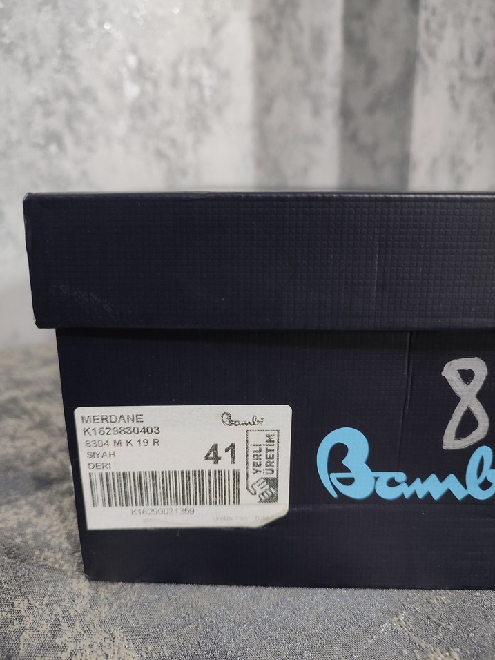 Bambi 41 Siyah Erkek Deri bot ayakkabı - Görsel 5