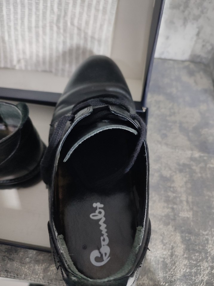 Bambi 41 Siyah Erkek Deri bot ayakkabı - Görsel 4