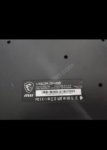 MSI VİGOR GK20 oyuncu mekanik Işıklı Kablolu Klavye - Görsel 5