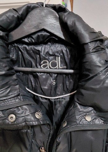 AdL marka Siyah Deri Görünümlü Kadın Kışlık Ceket - Görsel 2