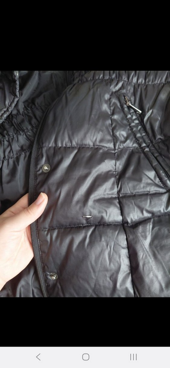 AdL marka Siyah Deri Görünümlü Kadın Kışlık Ceket - Görsel 4