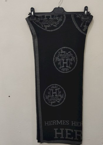 Bohem Gri Kadın Örgü Şal - Görsel 3