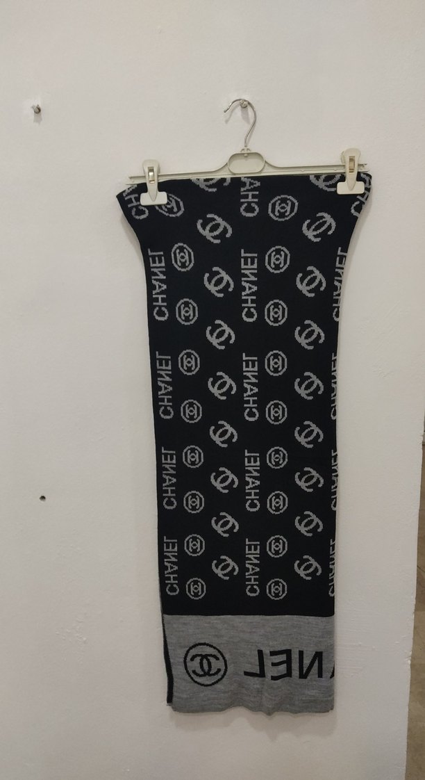 Bohem Gri Kadın Örgü Şal - Görsel 5