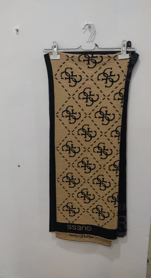 Bohem Gri Kadın Örgü Şal - Görsel 4