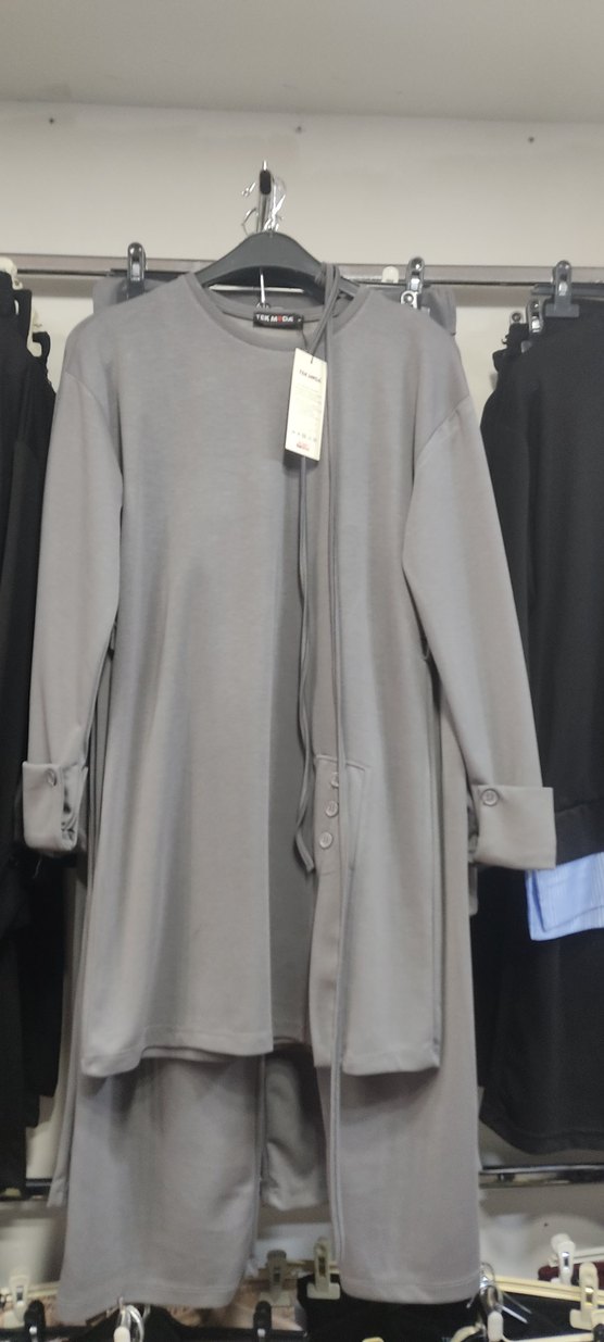 Siyah Kadın Uzun Kollu Salaş Mini Sweatshirt Ve Eşofman Altı - Görsel 2