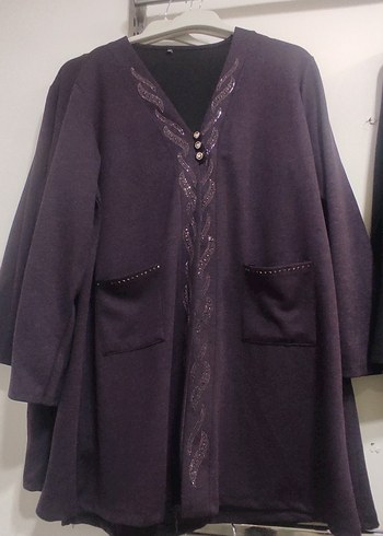 Düğmeli Siyah Uzun Kadın Kaban - Görsel 2