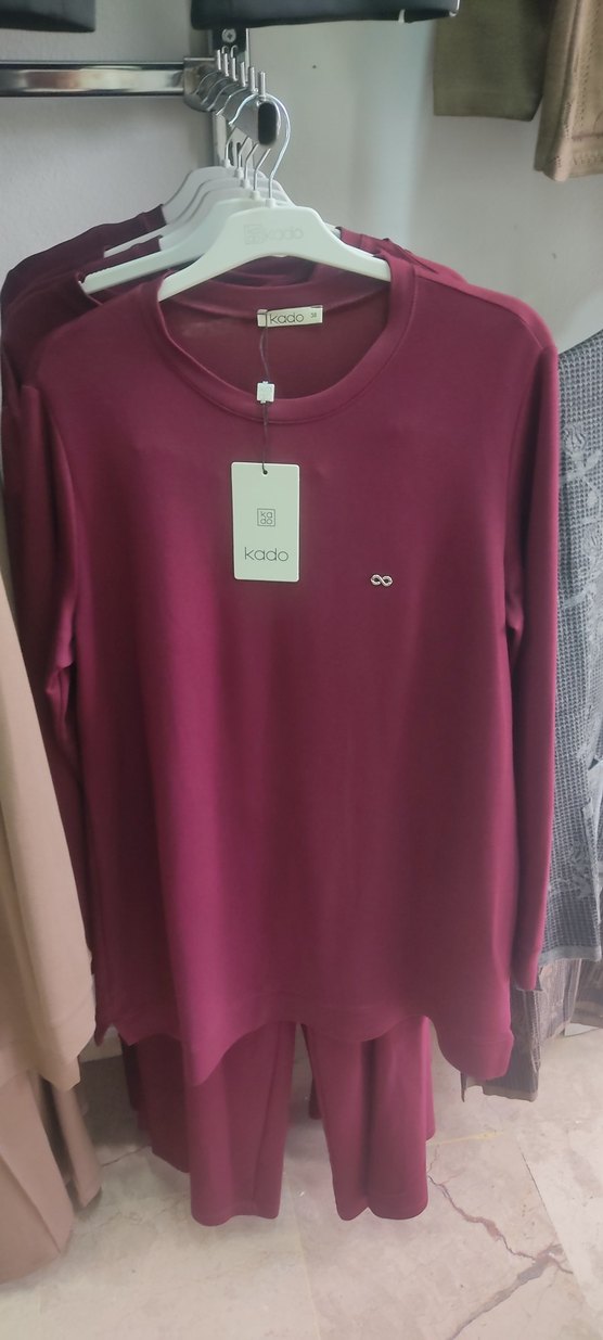 Kahverengi Kadın Uzun Kollu Pijama Takımı - Görsel 3