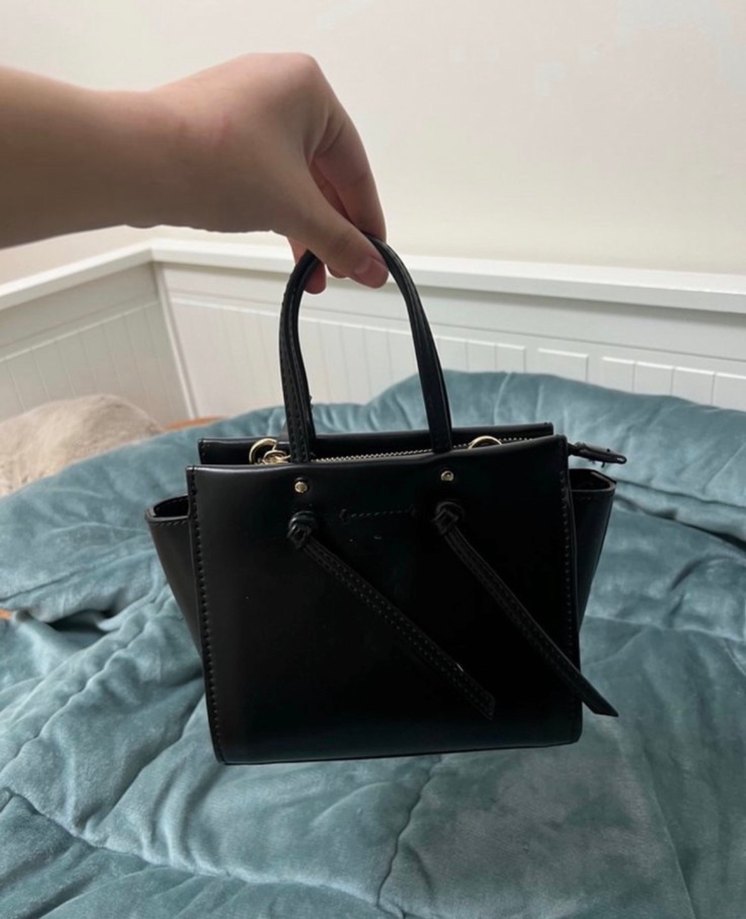 Zara Siyah Minimalist Deri Kadın Çanta — görsel 3/6