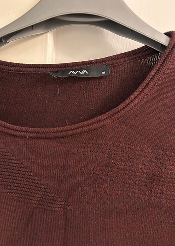 Avva Bordo Erkek Bisiklet Yaka Triko Kazak - Görsel 3