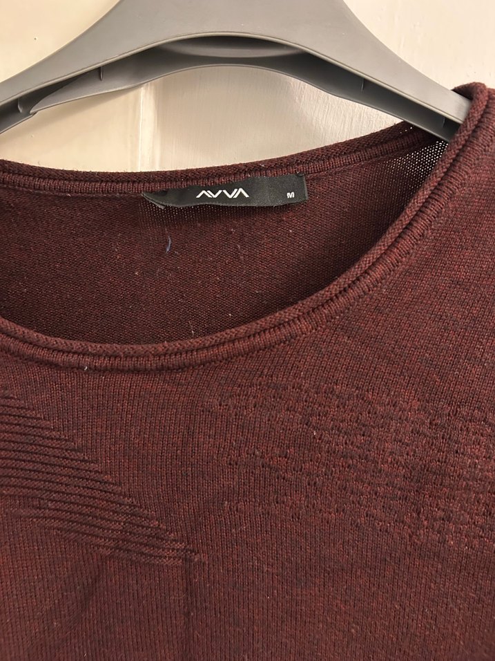 Avva Bordo Erkek Bisiklet Yaka Triko Kazak - Görsel 3