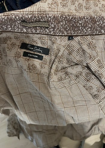 Pierre Cardin Bej Desenli Pamuk Uzun Kollu Erkek Gömlek - Görsel 3