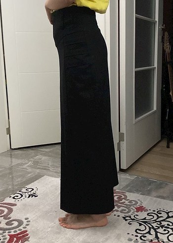 Siyah Uzun Kadın Etek - Görsel 6