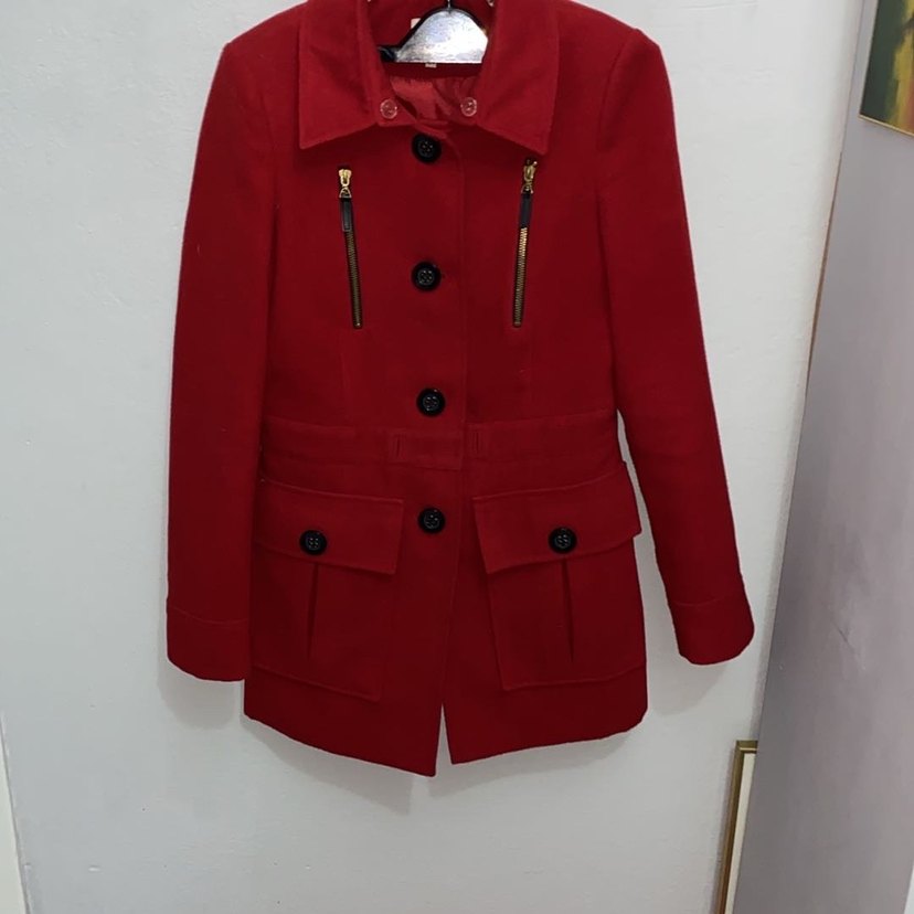 Kırmızı KOTON Kaban Yeni - Görsel 2