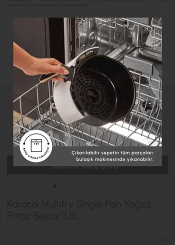 Beyaz Elektrikli Fritöz ve Izgara - Görsel 3