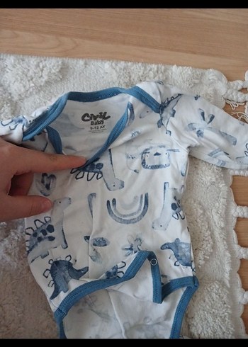 Mavi Erkek Bebek Kısa Kollu Body - Görsel 2