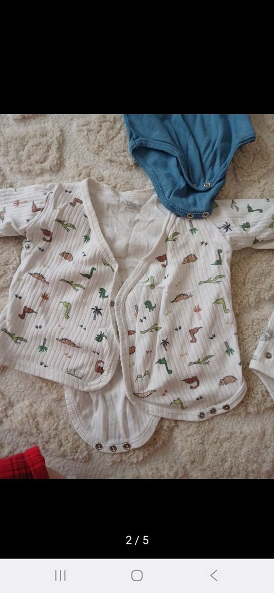 Mavi Erkek Bebek Kısa Kollu Body - Görsel 4