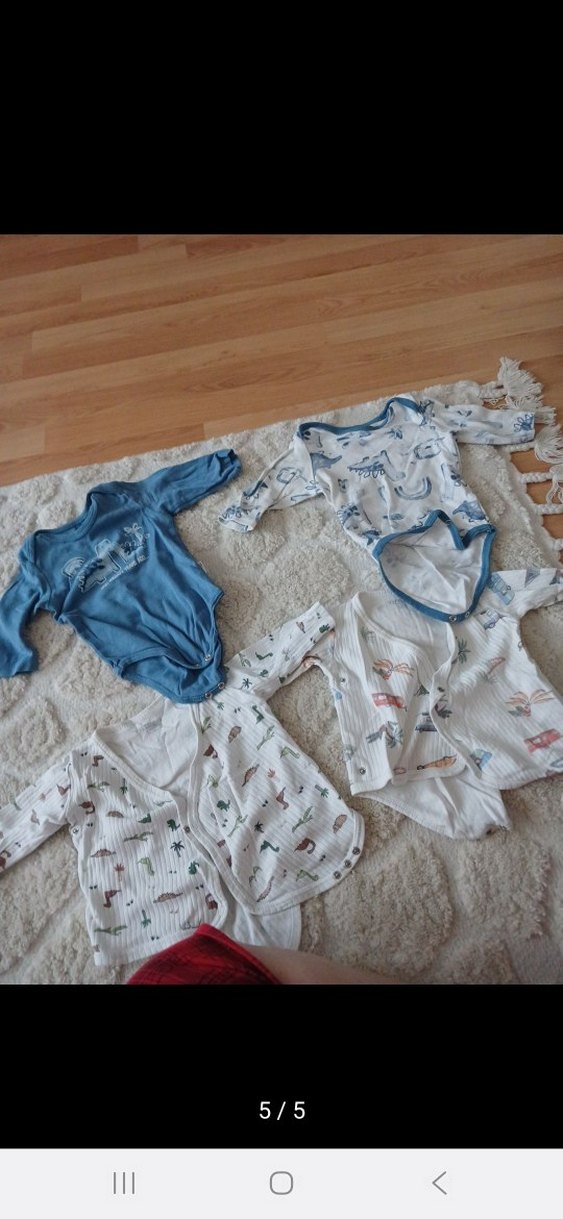 Mavi Erkek Bebek Kısa Kollu Body - Görsel 3