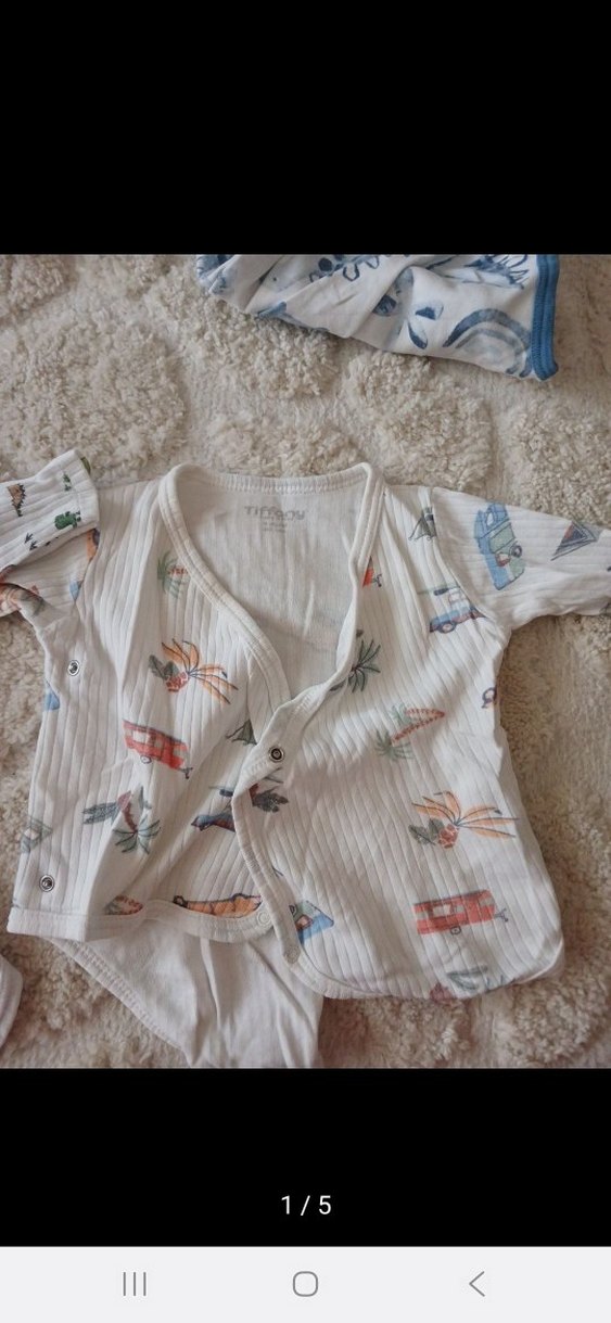 Mavi Erkek Bebek Kısa Kollu Body - Görsel 5