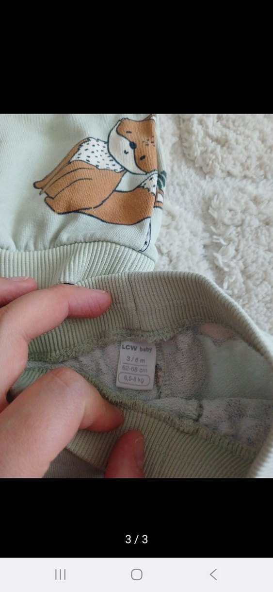 Kahverengi Peluş Detaylı Bebek Erkek Takımı - Görsel 2