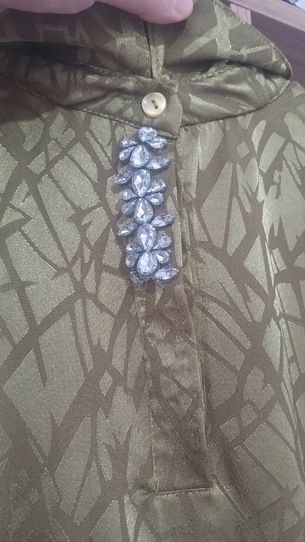 Drapeli Yağ Yeşili  Uzun Bohem Elbise - Görsel 2