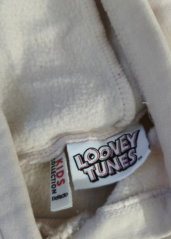 Bugs Bunny Baskılı Kadın Beyaz Sweatshirt standart beden - Görsel 3