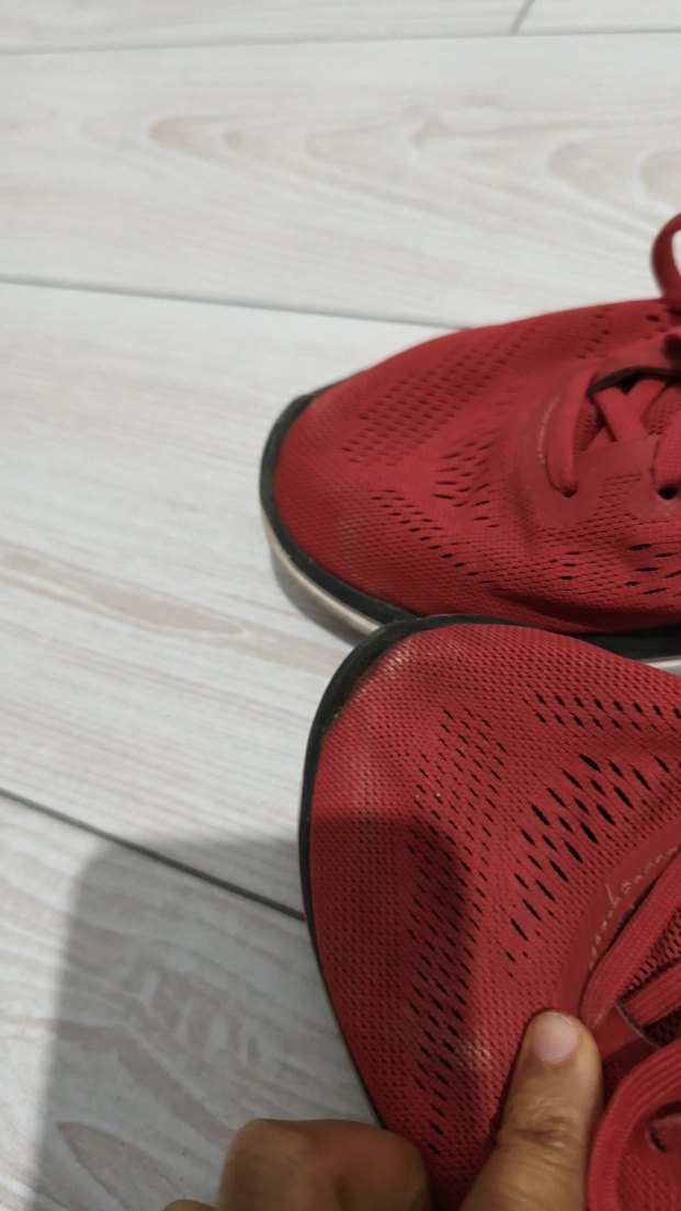 Kırmızı Bağcıklı Kadın Spor Ayakkabı orijinal - Görsel 3