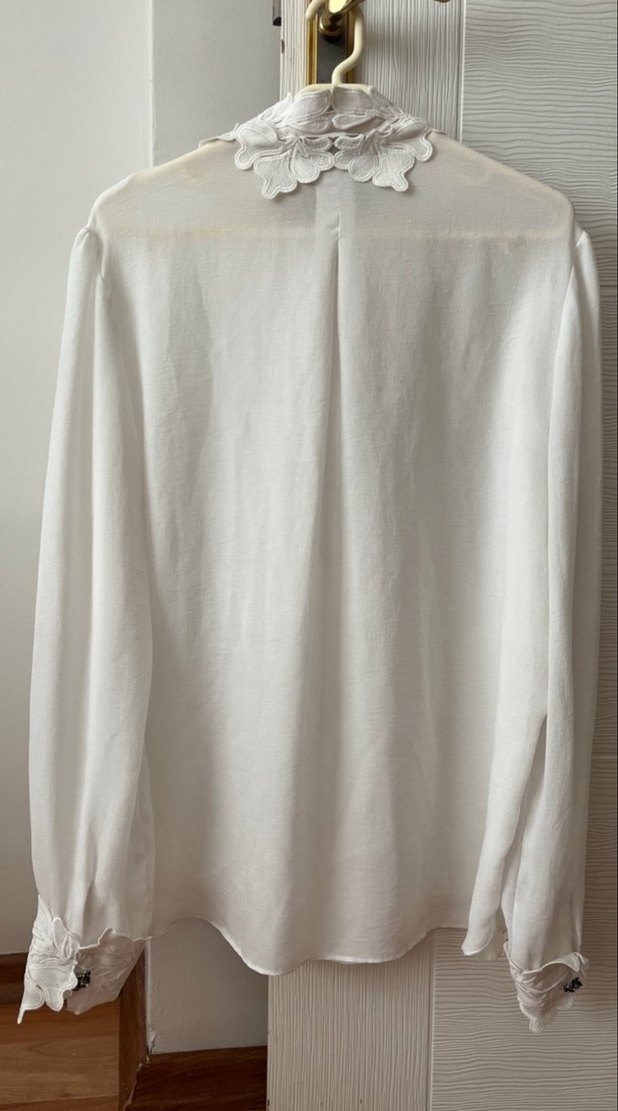 İpekyol Nakış Yakalı Beyaz  Kadın Gömlek - Görsel 2