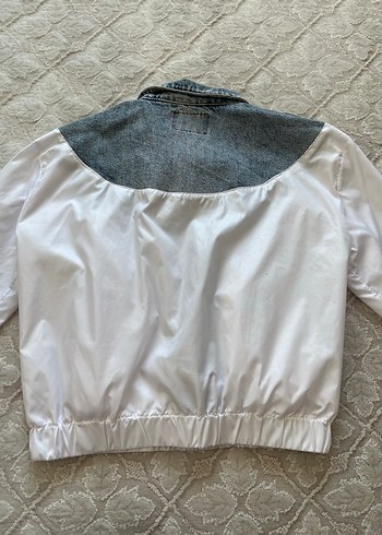 Kadın Beyaz Denim Detaylı Ceket - Görsel 3