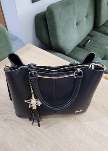 Siyah Deri Püsküllü Kadın Çanta - Görsel 3