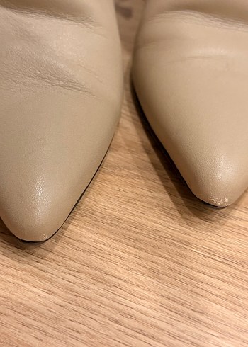 Bej Stiletto Topuklu Kadın Bot - Görsel 4